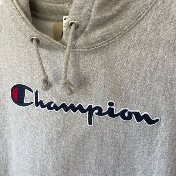 NWT Champion Reverse Weave Womens Pullover Hoodie Gray Small Embroidered Logo - Picture 3 of 6